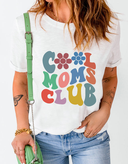 Load image into Gallery viewer, COOL MOMS CLUB Round Neck Short Sleeve T-Shirt
