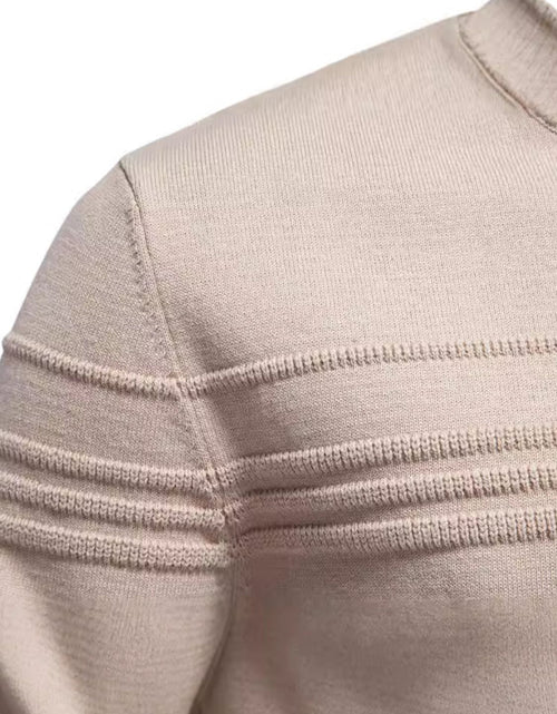 Load image into Gallery viewer, Men's Round Neck Striped Sweater
