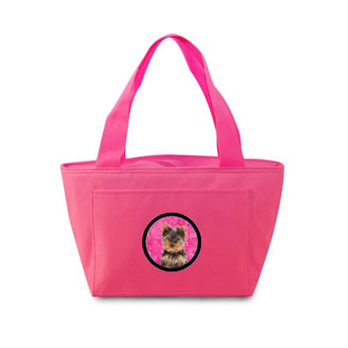 Load image into Gallery viewer, Yorkie Puppy / Yorkshire Terrier Zippered Insulated School Washable and Stylish Lunch Bag Cooler KJ1230PK-8808 by Caroline's Treasures
