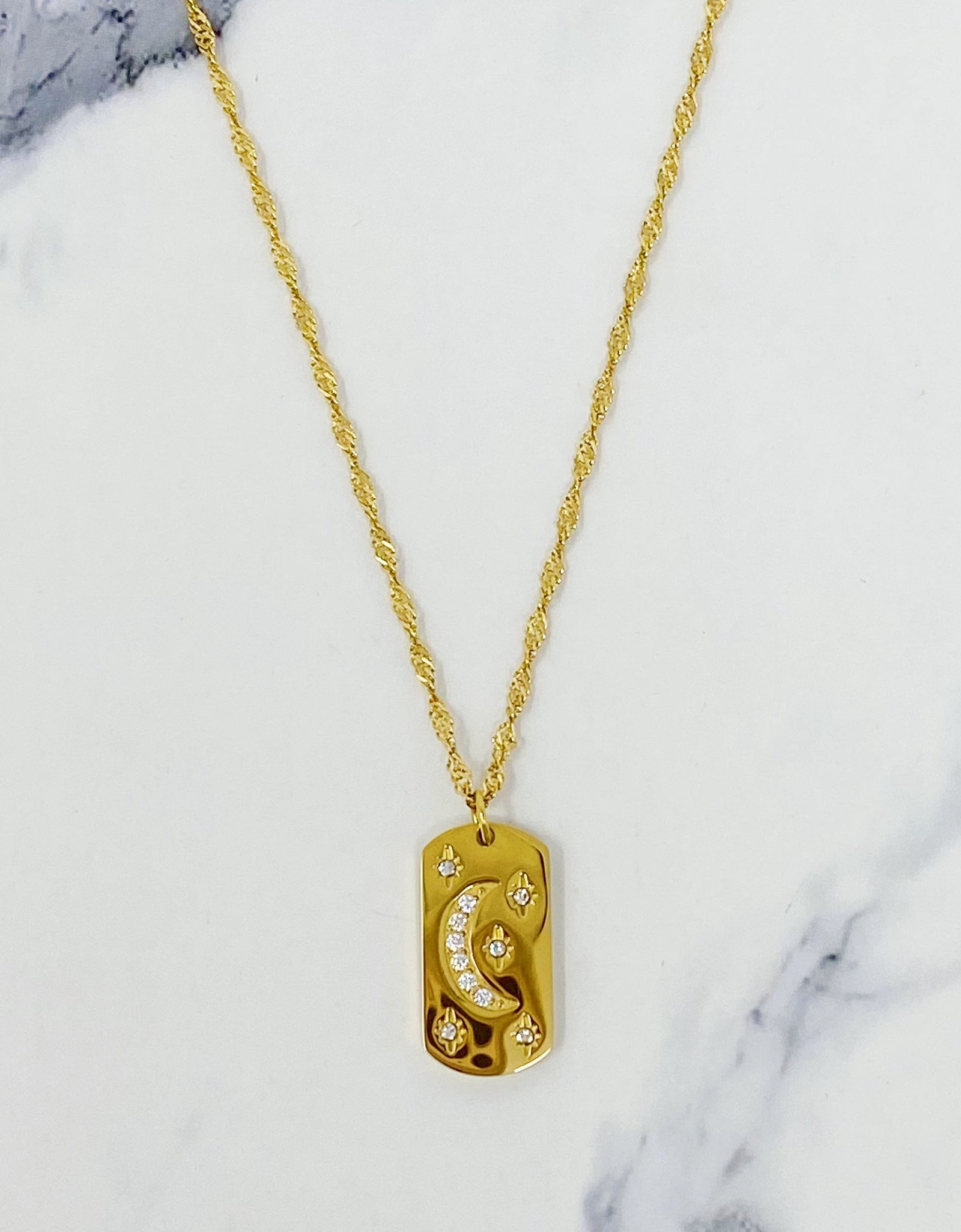Mystical Moon And Stars Necklace by Ellisonyoung.com