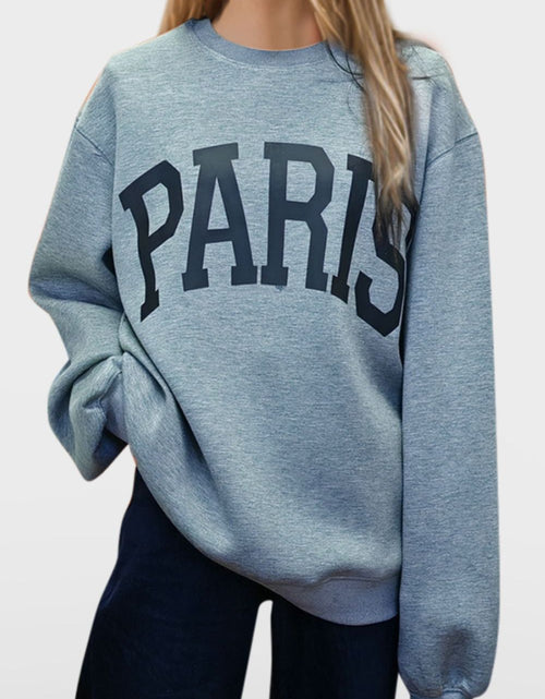 Load image into Gallery viewer, Basic Bae PARIS Round Neck Long Sleeve Air Scuba Sweatshirt
