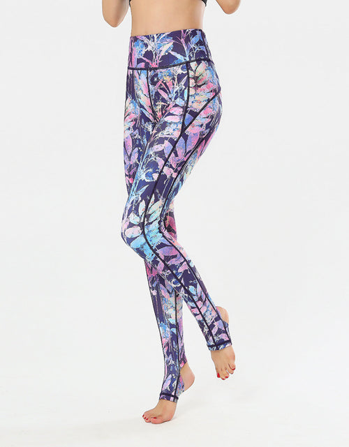 Load image into Gallery viewer, Printed Wide Waistband Active Leggings with Stirrups

