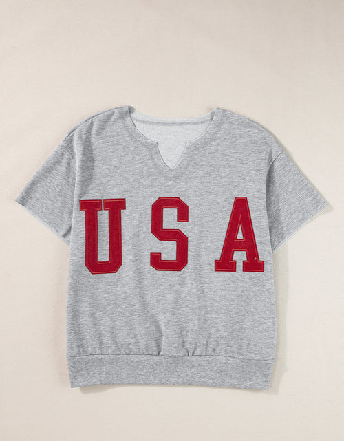 Load image into Gallery viewer, USA Notched Short Sleeve T-Shirt
