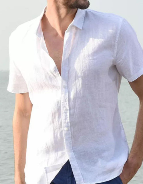 Load image into Gallery viewer, Men's Full Size Button Down Short Sleeve Shirt Plus Size
