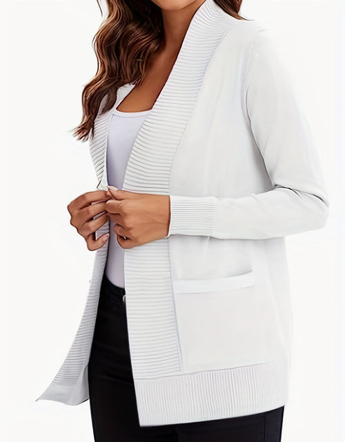 Load image into Gallery viewer, Open Front Long Sleeve Sweater Cardigan

