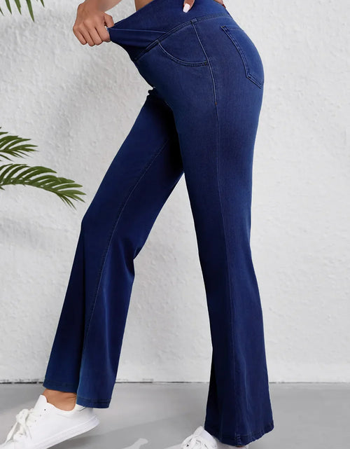 Load image into Gallery viewer, Asymmetric Waist Flare Jeans
