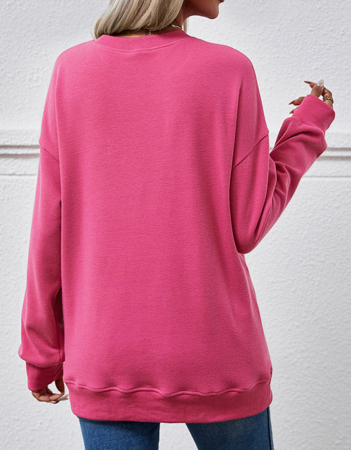 Load image into Gallery viewer, Dropped Shoulder Sweatshirt with Pockets
