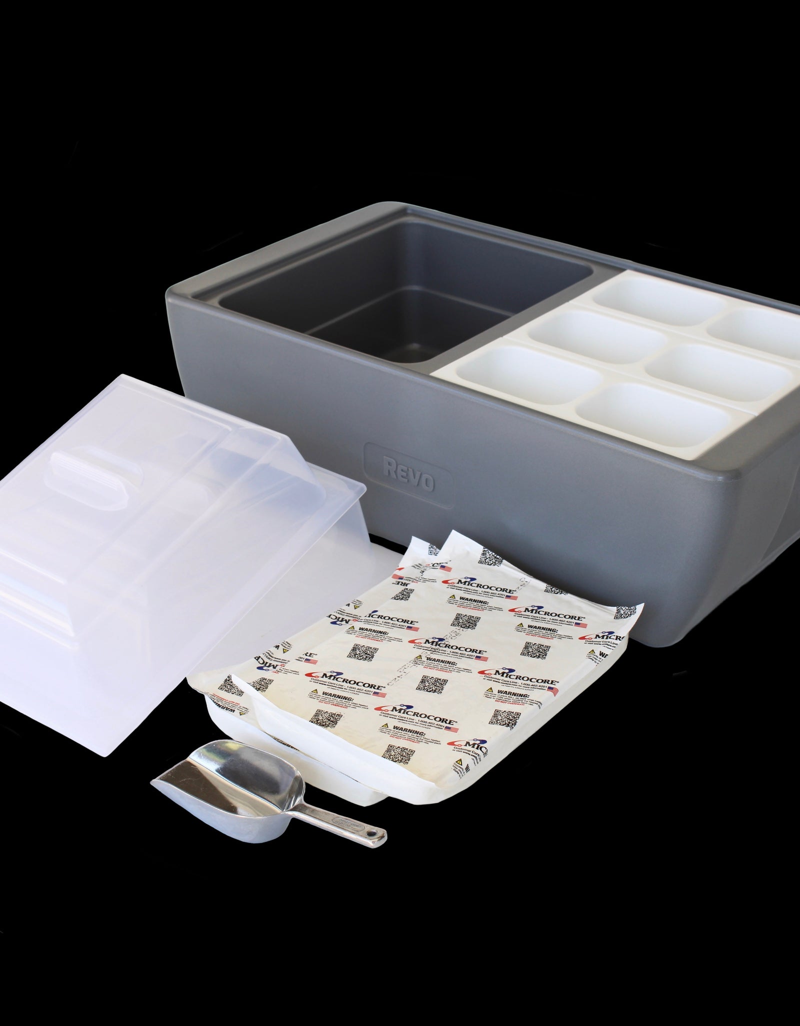 REVO Dubler HEAT | Flameless Chafer and Cooler | Metallic Gray by REVO COOLERS, LLC