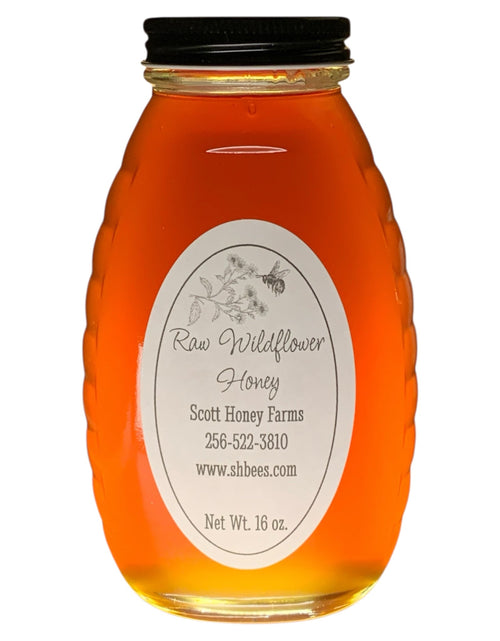 Load image into Gallery viewer, Raw Wildflower Honey 16 oz.
