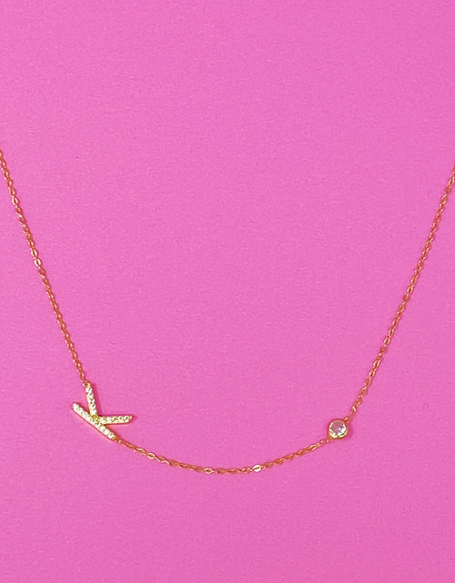 Load image into Gallery viewer, Finest Shine Initial Sterling Silver Necklace by Ellisonyoung.com
