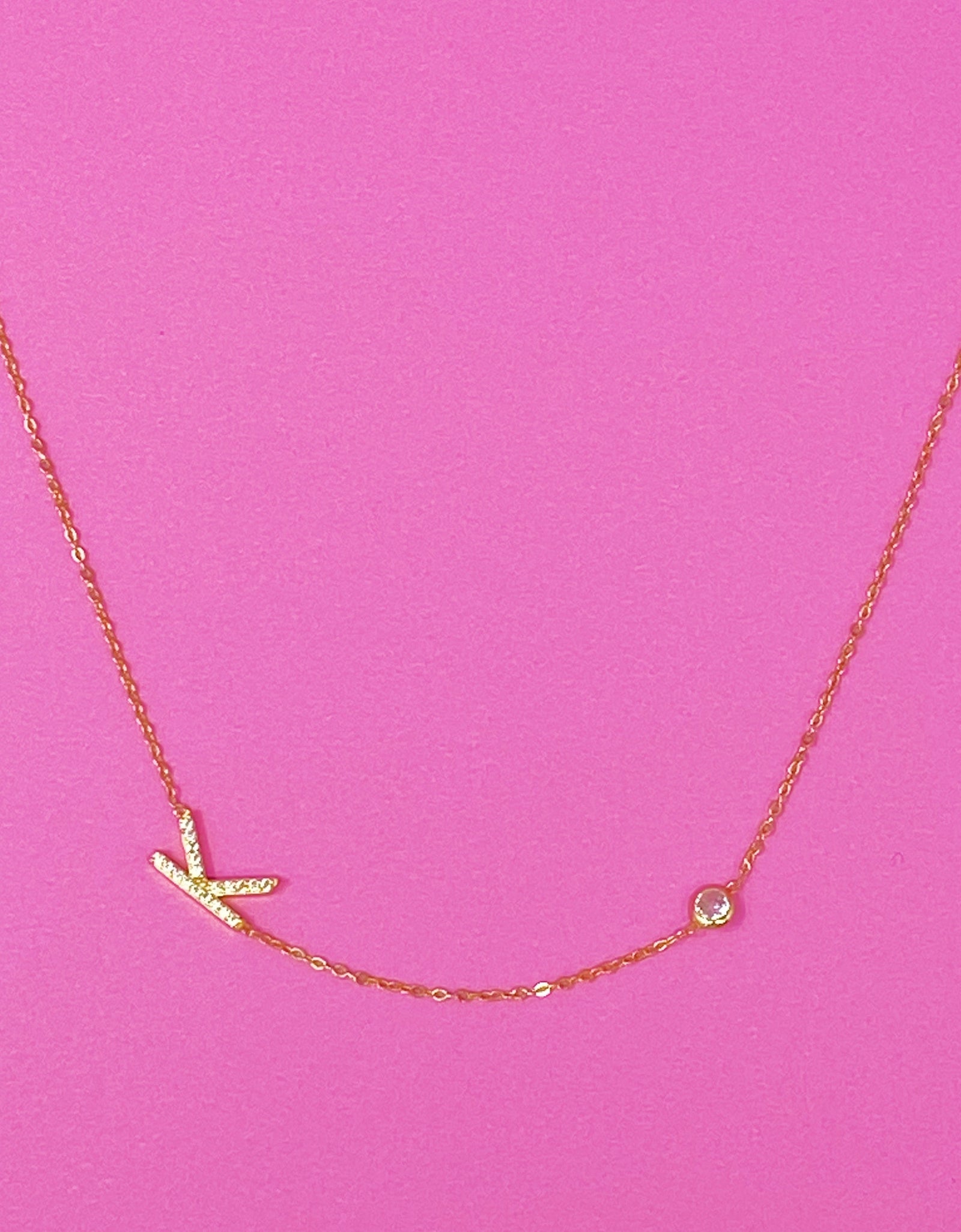 Finest Shine Initial Sterling Silver Necklace by Ellisonyoung.com