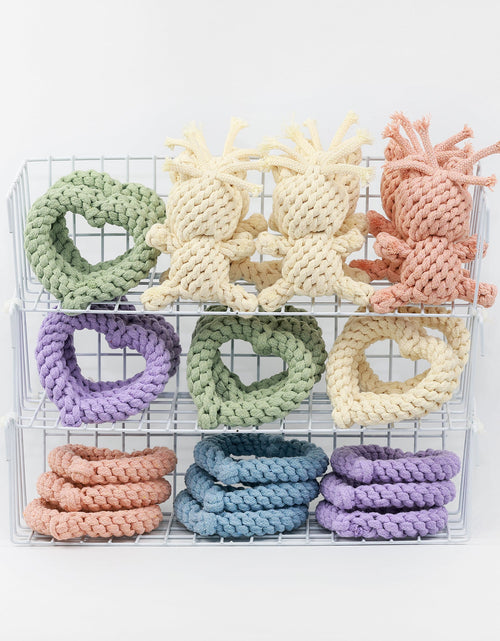 Load image into Gallery viewer, Sweetheart Macarons &amp; Bear Hugs Collection Dog Toys by Knotty Pawz

