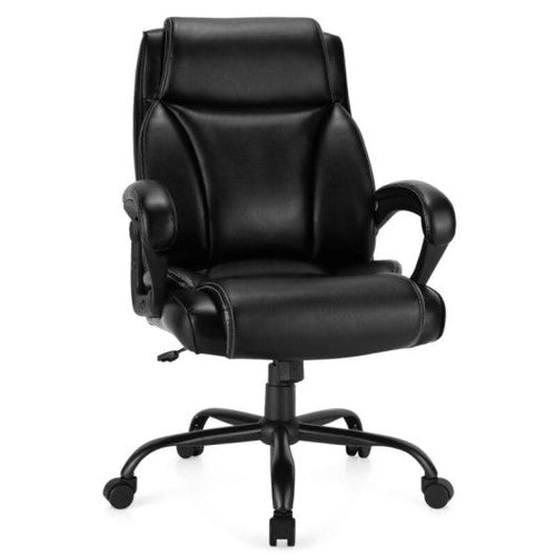 Load image into Gallery viewer, 400 Pounds Big and Tall Adjustable High Back Leather Office Chair
