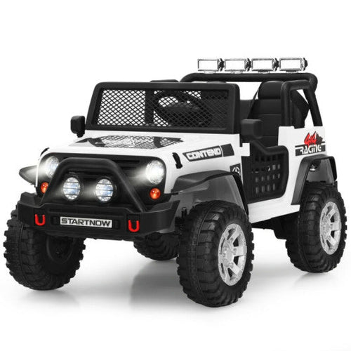 Load image into Gallery viewer, 12V Kids Electric Ride On Truck with Remote Control and Operation Lever-White
