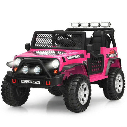 Load image into Gallery viewer, 12V Kids Electric Ride On Truck with Remote Control and Operation Lever-Pink
