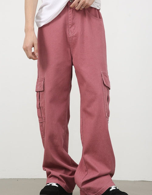 Load image into Gallery viewer, Men's Mid Rise Jeans with Cargo Pockets
