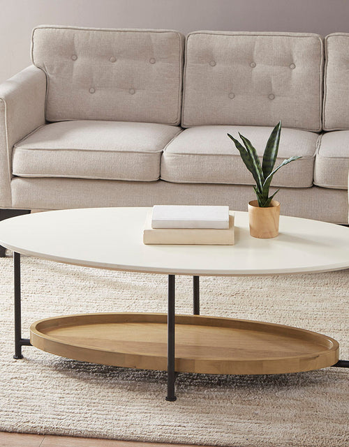 Load image into Gallery viewer, Monte Oval White/Natural Coffee Table by Blak Hom
