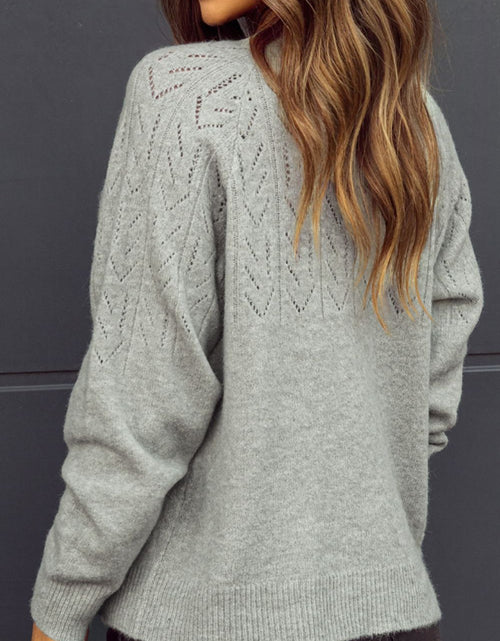 Load image into Gallery viewer, Openwork Button Down Long Sleeve Cardigan
