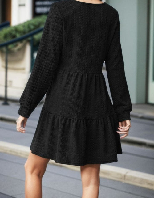 Load image into Gallery viewer, V-Neck Long Sleeve Mini Dress

