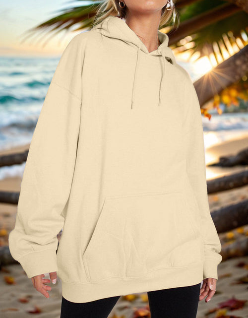 Load image into Gallery viewer, Drawstring Dropped Shoulder Hoodie
