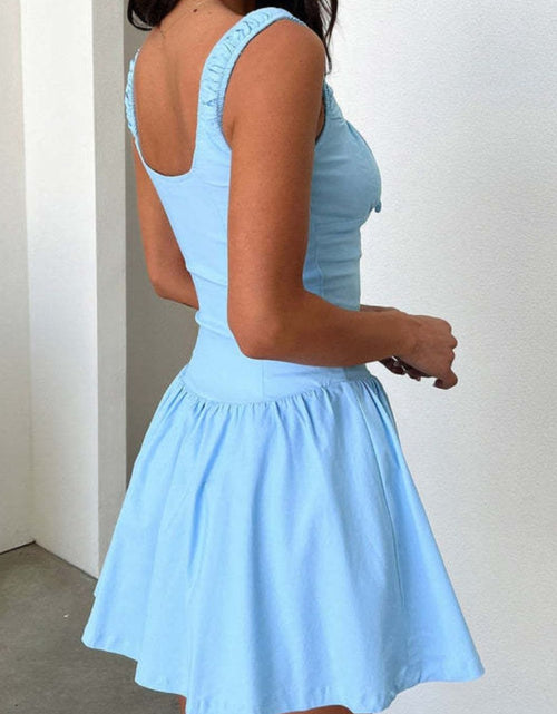 Load image into Gallery viewer, Decorative Button Square Neck Cami Dress
