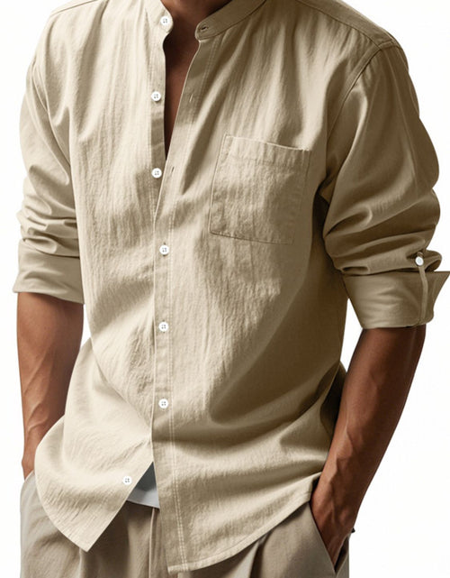 Load image into Gallery viewer, Men's Full Size Button Down Long Sleeve Shirt Plus Size

