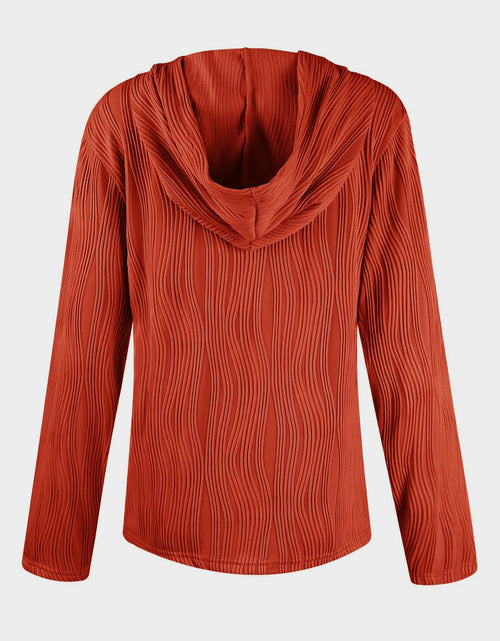 Load image into Gallery viewer, Textured Long Sleeve Hoodie
