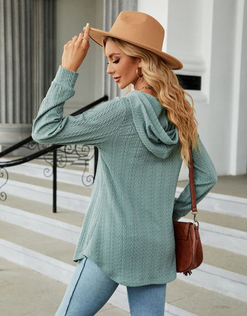Load image into Gallery viewer, Long Sleeve Hooded Blouse
