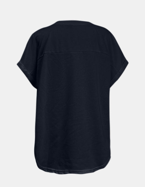Load image into Gallery viewer, Sequin Round Neck Short Sleeve T-Shirt
