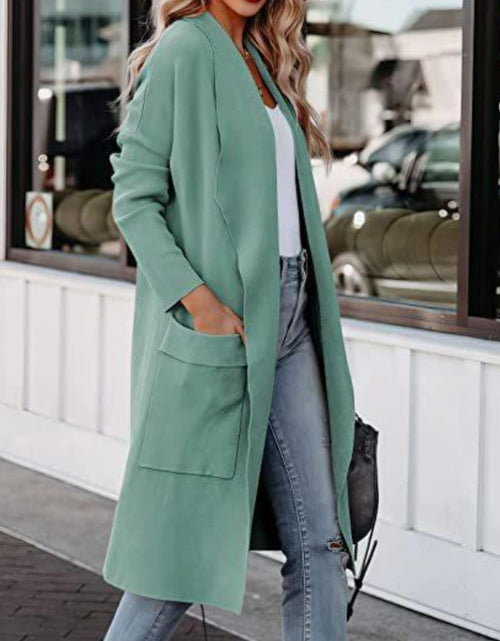 Load image into Gallery viewer, Open Front Dropped Shoulder Outerwear
