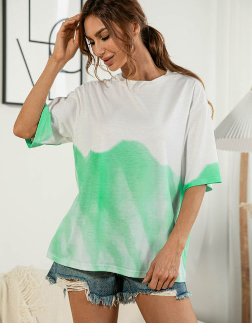 Load image into Gallery viewer, Tie-Dye Round Neck Tee Shirt
