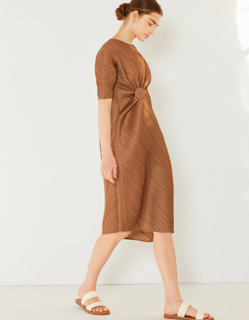 Load image into Gallery viewer, Marina West Swim Pleated Dolman Sleeve Dress
