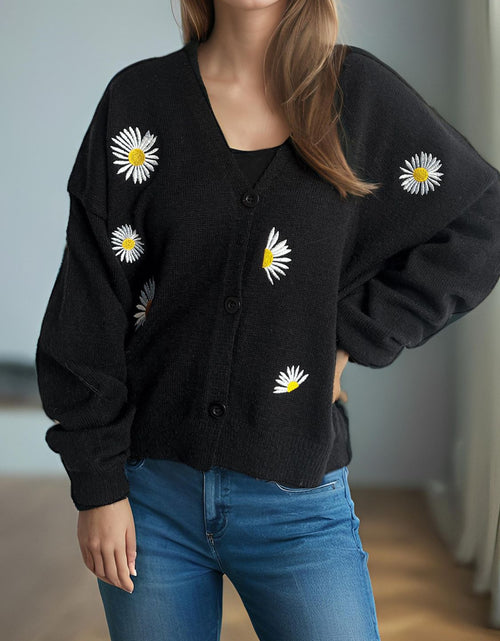 Load image into Gallery viewer, Daisy Button Up V-Neck Cardigan
