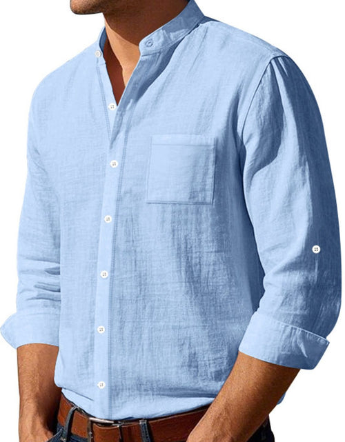 Load image into Gallery viewer, Men's Full Size Button Down Long Sleeve Shirt Plus Size
