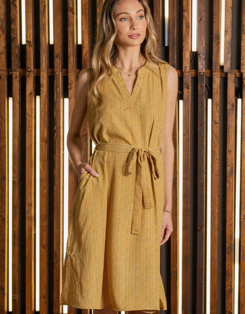 Load image into Gallery viewer, Sew In Love Full Size Printed Sleeveless Dress with Side Pockets
