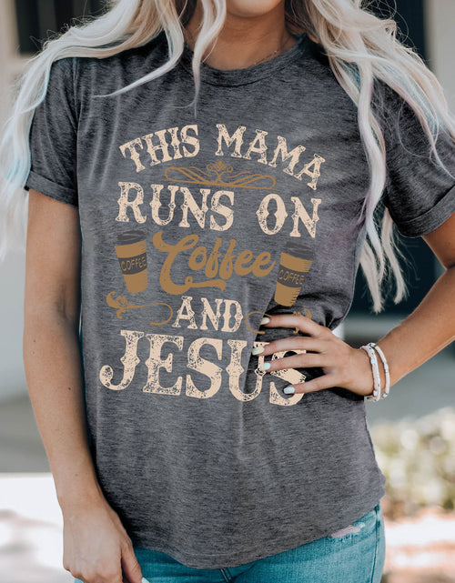 Load image into Gallery viewer, Slogan Graphic Round Neck Tee
