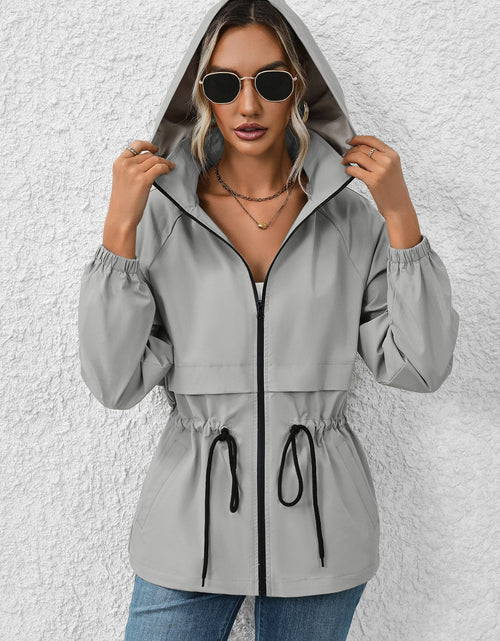 Load image into Gallery viewer, Ivy Lane Drawstring Zip Up Hooded Jacket
