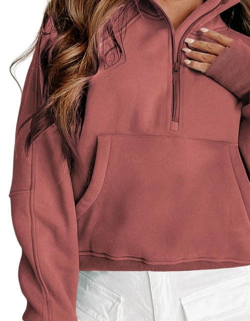 Load image into Gallery viewer, Half Zip Long Sleeve Sweatshirt
