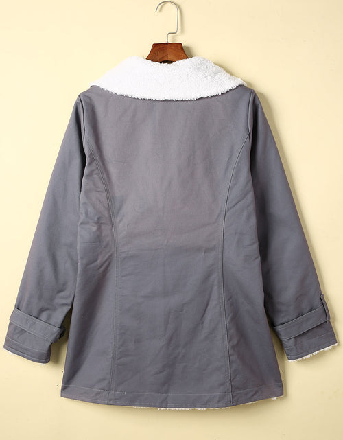 Load image into Gallery viewer, Pocketed Button Up Collared Neck Coat
