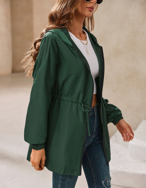 Load image into Gallery viewer, Ivy Lane Outdoor Waterproof Long Sleeve Hooded Windbreaker
