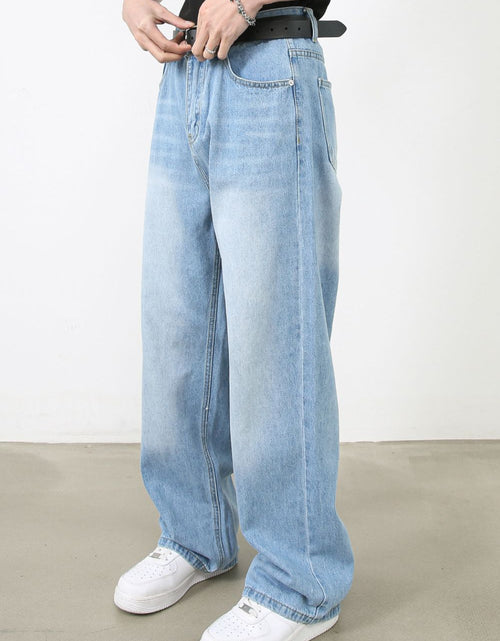 Load image into Gallery viewer, Men's Wide Straight Jeans with Pockets
