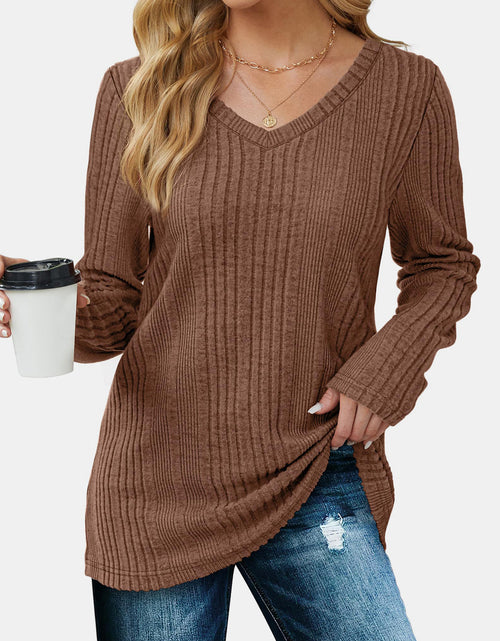 Load image into Gallery viewer, V-Neck Long Sleeve T-Shirt
