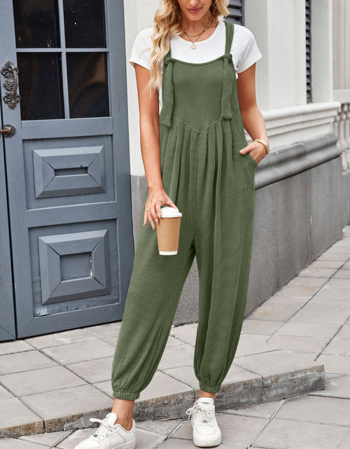 Load image into Gallery viewer, Lovelet Knotted Strap Overalls with Pockets
