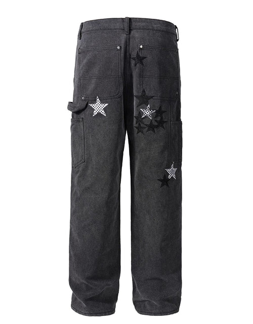 Load image into Gallery viewer, Men's Pocketed Star Jeans
