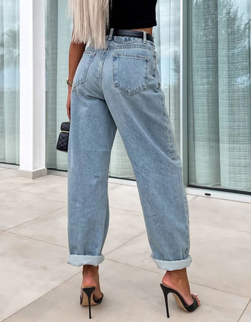 Load image into Gallery viewer, High Waist Wide Leg Jeans
