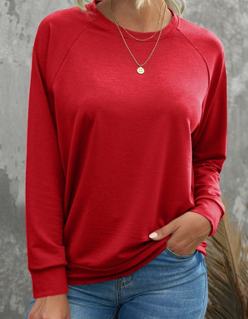 Load image into Gallery viewer, Round Neck Long Sleeve Sweatshirt
