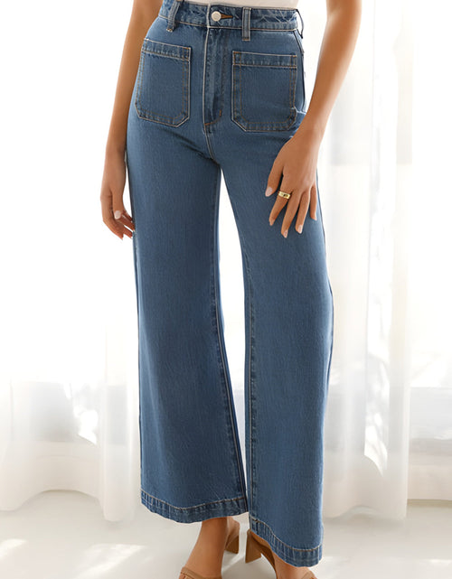 Load image into Gallery viewer, High Waist Bootcut Jeans with Pockets
