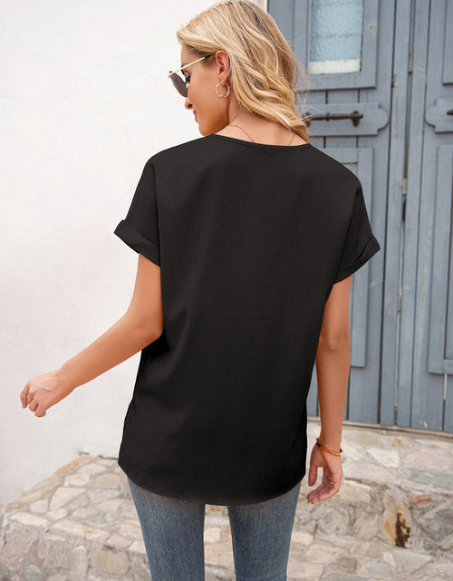 Load image into Gallery viewer, Ivy Lane V-Neck Short Sleeve T-Shirt

