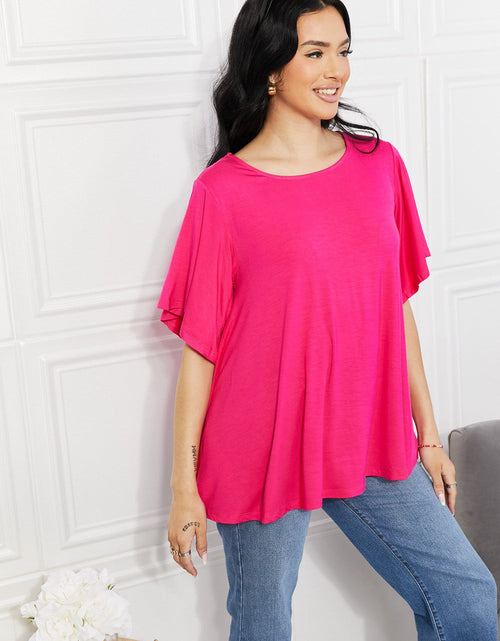 Load image into Gallery viewer, Yelete Full Size More Than Words Flutter Sleeve Top
