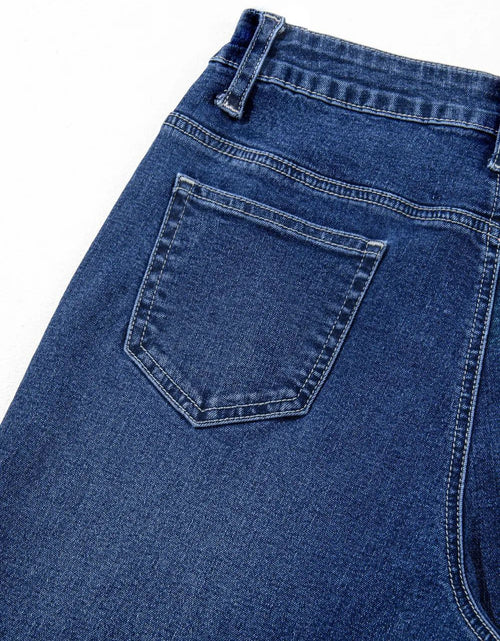 Load image into Gallery viewer, Front Pocket Patch High Waisted Wide Leg Jeans
